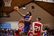 25 January 2020; Joshua Wilson of DBS Eanna during the Hula Hoops Pat Duffy National Cup Final between DBS Éanna and Griffith College Templeogue at the National Basketball Arena in Tallaght, Dublin. Photo by Daniel Tutty/Sportsfile