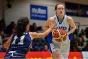 26 January 2020; Anna Grogan of Waterford United Wildcats in action against Naoishe Burns of UU Tigers during the Hula Hoops U20 Women’s National Cup Final between Waterford Wildcats and UU Tigers at the National Basketball Arena in Tallaght, Dublin. Photo by Brendan Moran/Sportsfile