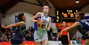 26 January 2020; Anna Grogan of Waterford United Wildcats in action against Naoishe Burns and Erin Maguire of UU Tigers during the Hula Hoops U20 Women’s National Cup Final between Waterford Wildcats and UU Tigers at the National Basketball Arena in Tallaght, Dublin. Photo by Brendan Moran/Sportsfile