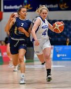 26 January 2020; Abby Flynn of Waterford United Wildcats in action against Erin Maguire of UU Tigers during the Hula Hoops U20 Women’s National Cup Final between Waterford Wildcats and UU Tigers at the National Basketball Arena in Tallaght, Dublin. Photo by Brendan Moran/Sportsfile