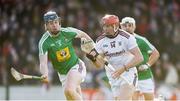 26 January 2020; Conor Whelan of Galway in action against Tommy Doyle of Westmeath during the Allianz Hurling League Division 1 Group A Round 1 match between Galway and Westmeath at Pearse Stadium in Galway. Photo by Daire Brennan/Sportsfile