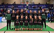 26 January 2020; The Portlaoise Panthers team prior to the Hula Hoops Women’s Division One National Cup Final between Portlaoise Panthers and Trinity Meteors at the National Basketball Arena in Tallaght, Dublin. Photo by Brendan Moran/Sportsfile