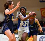 26 January 2020; Debbie Ogayemi of Waterford United Wildcats in action against Abigail Rafferty of UU Tigers during the Hula Hoops U20 Women’s National Cup Final between Waterford Wildcats and UU Tigers at the National Basketball Arena in Tallaght, Dublin. Photo by Brendan Moran/Sportsfile