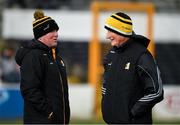 26 January 2020; Kilkenny selector James McGarry, left, in conversation with Kilkenny manager Brian Cody before the Allianz Hurling League Division 1 Group B Round 1 match between Kilkenny and Dublin at UPMC Nowlan Park in Kilkenny. Photo by Ray McManus/Sportsfile