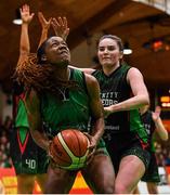 26 January 2020; Trudy Walker of Portlaoise Panthers in action against Sarah Kenny of Trinity Meteors during the Hula Hoops Women’s Division One National Cup Final between Portlaoise Panthers and Trinity Meteors at the National Basketball Arena in Tallaght, Dublin. Photo by Brendan Moran/Sportsfile