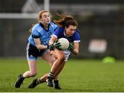 26 January 2020; Orla Winston of Tipperary in action against Lauren Magee of Dublin during the 2020 Lidl Ladies National Football League Division 1 Round 1 match between Dublin and Tipperary at St Endas GAA club in Ballyboden, Dublin. Photo by Harry Murphy/Sportsfile