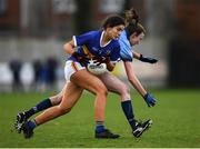 26 January 2020; Niamh Hayes of Tipperary in action against Lucy Collins of Dublin during the 2020 Lidl Ladies National Football League Division 1 Round 1 match between Dublin and Tipperary at St Endas GAA club in Ballyboden, Dublin. Photo by Harry Murphy/Sportsfile
