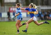 26 January 2020; Rebecca McDonnell of Dublin in action against Ellen Moore of Tipperary during the 2020 Lidl Ladies National Football League Division 1 Round 1 match between Dublin and Tipperary at St Endas GAA club in Ballyboden, Dublin. Photo by Harry Murphy/Sportsfile
