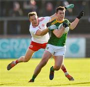 26 January 2020; James McEntee of Meath in action against Kieran McGeary of Tyrone during the Allianz Football League Division 1 Round 1 match between Tyrone and Meath at Healy Park in Omagh, Tyrone. Photo by Oliver McVeigh/Sportsfile