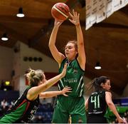26 January 2020; Claire Melia of Portlaoise Panthers in action against Kate McDaid of Trinity Meteors during the Hula Hoops Women’s Division One National Cup Final between Portlaoise Panthers and Trinity Meteors at the National Basketball Arena in Tallaght, Dublin. Photo by Brendan Moran/Sportsfile