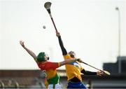 26 January 2020; Shane O'Donnell of Clare in action against David English of Carlow during the Allianz Hurling League Division 1 Group B Round 1 match between Clare and Carlow at Cusack Park in Ennis, Clare. Photo by Diarmuid Greene/Sportsfile