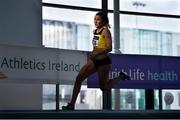 26 January 2020; Phil Healy of Bandon AC, Cork, competes in the Women's 400m event during the AAI National Indoor League Round 2 at AIT Indoor Arena in Athlone, Westmeath. Photo by Ben McShane/Sportsfile