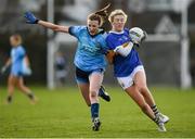 26 January 2020; Emma Morrissey  of Tipperary in action against Lucy Collins of Dublin during the 2020 Lidl Ladies National Football League Division 1 Round 1 match between Dublin and Tipperary at St Endas GAA club in Ballyboden, Dublin. Photo by Harry Murphy/Sportsfile