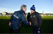 26 January 2020; Cork manager Kieran Kingston and Waterford manager Liam Cahill shake hands following the Allianz Hurling League Division 1 Group A Round 1 match between Waterford and Cork at Walsh Park in Waterford. Photo by David Fitzgerald/Sportsfile