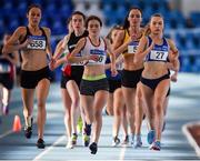 26 January 2020; Athletes in the Women's 1500m event during the AAI National Indoor League Round 2 at AIT Indoor Arena in Athlone, Westmeath. Photo by Ben McShane/Sportsfile