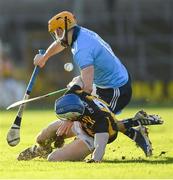 26 January 2020; Eamon Dillon of Dublin in action against Huw Lawlor of Kilkenny during the Allianz Hurling League Division 1 Group B Round 1 match between Kilkenny and Dublin at UPMC Nowlan Park in Kilkenny. Photo by Ray McManus/Sportsfile