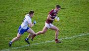 26 January 2020; Gary O’Donnell of Galway in action against Michael Bannigan of Monaghan during the Allianz Football League Division 1 Round 1 match between Galway and Monaghan at Pearse Stadium in Galway. Photo by Daire Brennan/Sportsfile