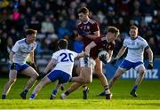 26 January 2020; John Daly of Galway in action against Aaron Mulligan of Monaghan during the Allianz Football League Division 1 Round 1 match between Galway and Monaghan at Pearse Stadium in Galway. Photo by Daire Brennan/Sportsfile