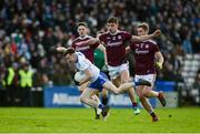 26 January 2020; Karl O’Connell of Monaghan in action against Michael Daly of Galway during the Allianz Football League Division 1 Round 1 match between Galway and Monaghan at Pearse Stadium in Galway. Photo by Daire Brennan/Sportsfile