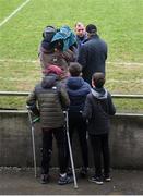 26 January 2020; Monaghan manager Séamus McEnaney does a interview with Ger Canning of RTÉ after the Allianz Football League Division 1 Round 1 match between Galway and Monaghan at Pearse Stadium in Galway. Photo by Daire Brennan/Sportsfile