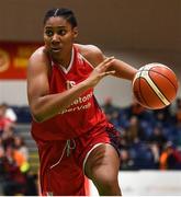 26 January 2020; Treyanna Clay of Singleton Supervalu Brunell during the Hula Hoops Paudie O’Connor National Cup Final between Singleton SuperValu Brunell and Pyrobel Killester at the National Basketball Arena in Tallaght, Dublin. Photo by Brendan Moran/Sportsfile