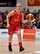 26 January 2020; Laura Morrissey of Singleton Supervalu Brunell during the Hula Hoops Paudie O’Connor National Cup Final between Singleton SuperValu Brunell and Pyrobel Killester at the National Basketball Arena in Tallaght, Dublin. Photo by Brendan Moran/Sportsfile