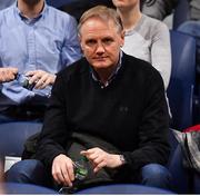 26 January 2020; Former Ireland and Leinster rugby head coach Joe Schmidt in attendance during the Hula Hoops Paudie O’Connor National Cup Final between Singleton SuperValu Brunell and Pyrobel Killester at the National Basketball Arena in Tallaght, Dublin. Photo by Brendan Moran/Sportsfile