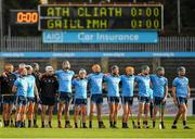 12 January 2020; Dublin players prior to the Walsh Cup Semi-Final match between Dublin and Galway at Parnell Park in Dublin. Photo by Harry Murphy/Sportsfile