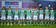 26 January 2020; Shamrock Rovers players prior to the Pre-Season Friendly match between Waterford United and Shamrock Rovers at RSC in Waterford. Photo by David Fitzgerald/Sportsfile