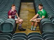 27 January 2020; Conor Whelan of Galway and Tom Morrissey of Limerick pose for a portrait during a media event at the LIT Gaelic Grounds in advance of the Allianz Hurling League Division 1 Group A Round 2 match between Limerick and Galway on Sunday. Photo by Harry Murphy/Sportsfile