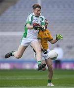 25 January 2020; Damien Bourke of Na Gaeil in action against Jason Dunne of Rathgarogue-Cushinstown during the AIB GAA Football All-Ireland Junior Club Championship Final match between Na Gaeil and Rathgarogue-Cushinstown at Croke Park in Dublin. Photo by Ramsey Cardy/Sportsfile