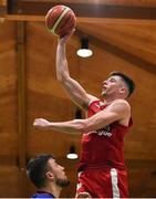 25 January 2020; Lorcan Murphy of Griffith College Templeogue during the Hula Hoops Pat Duffy National Cup Final between DBS Éanna and Griffith College Templeogue at the National Basketball Arena in Tallaght, Dublin. Photo by Brendan Moran/Sportsfile
