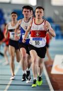 26 January 2020; Conor Deane of Galway City Harriers AC competes in the Men's 1500m event during the AAI National Indoor League Round 2 at AIT Indoor Arena in Athlone, Westmeath. Photo by Ben McShane/Sportsfile