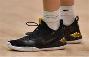 25 January 2020; The basketball shoes of Mark Reynolds of DBS Eanna during the Hula Hoops Pat Duffy National Cup Final between DBS Éanna and Griffith College Templeogue at the National Basketball Arena in Tallaght, Dublin. Photo by Brendan Moran/Sportsfile