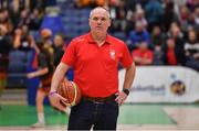 26 January 2020; Singleton Supervalu Brunell assistant coach Mark Foley prior to the Hula Hoops Paudie O’Connor National Cup Final between Singleton SuperValu Brunell and Pyrobel Killester at the National Basketball Arena in Tallaght, Dublin. Photo by Brendan Moran/Sportsfile