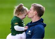 28 January 2020; Irish soccer star James McClean is pictured with his 2 year old daughter Willow at the unveiling of Aviva’s new Sensory Hub in Aviva Stadium. Aviva, Ireland’s largest insurer, and proud sponsors of the home of Irish rugby and soccer launched the initiative to make Aviva Stadium a more inclusive space for people with additional sensory needs. The state-of-the-art sensory booth is free for any fan to use during their visit to Aviva Stadium. For more information follow Aviva on Instagram, Twitter, and Facebook or visit www.aviva.ie/sponsorship. Photo by Ramsey Cardy/Sportsfile