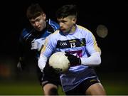 28 January 2020; Padraig Purcell of UCD in action against  Maynooth during the Freshers A Football Championship Round 2 match between UCD and Maynooth at UCD Belfield in Dublin. Photo by Matt Browne/Sportsfile