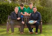 29 January 2020; Presenter Eddie O'Sullivan, left, with Ireland U20 head coach Noel McNamara and players Brian Deeny and Mark Hernan, right, in attendance during the launch of RTÉ's Six Nations Coverage at the RTÉ Television Centre in Dublin. Photo by Matt Browne/Sportsfile