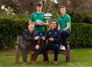 29 January 2020; Presenter Eddie O'Sullivan, left, with Ireland U20 head coach Noel McNamara and players Brian Deeny and Mark Hernan, right, in attendance during the launch of RTÉ's Six Nations Coverage at the RTÉ Television Centre in Dublin. Photo by Matt Browne/Sportsfile