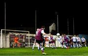 28 January 2020; Sean Brennan of Drogheda United taking a free kick during the pre-season friendly match between Drogheda United and Bohemians at United Park in Drogheda, Co Louth. Photo by Eóin Noonan/Sportsfile