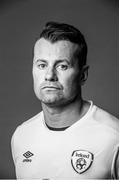 27 March 2016; (EDITORS NOTE: Image has been converted to black & white) Shay Given during a Republic of Ireland Portrait Session at Castleknock Hotel in Dublin. Photo by David Maher/Sportsfile