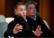 29 January 2020; Former Bohemians goalkeeper Shane Supple speaking during the All Island League Advocacy Group Meeting Stakeholders Summit at the Avivia Stadium in Dublin. Photo by Sam Barnes/Sportsfile