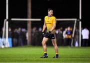 29 January 2020; Brendan McCole of DCU Dóchas Éireann leaves the field after receiving a black card during the Sigerson Cup Final match between DCU Dóchas Éireann and IT Carlow at Dublin City University Sportsgrounds in Glasnevin, Dublin. Photo by Seb Daly/Sportsfile