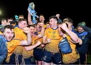 29 January 2020; DCU Dóchas Éireann players celebrate following their side's victory of the Sigerson Cup Final match between DCU Dóchas Éireann and IT Carlow at Dublin City University Sportsgrounds in Glasnevin, Dublin. Photo by Seb Daly/Sportsfile