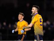 29 January 2020; Kevin Flynn of DCU Dóchas Éireann celebrates at the final whistle during the Sigerson Cup Final match between DCU Dóchas Éireann and IT Carlow at Dublin City University Sportsgrounds in Glasnevin, Dublin. Photo by Seb Daly/Sportsfile