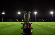 29 January 2020; A view of the trophy prior to the Sigerson Cup Final match between DCU Dóchas Éireann and IT Carlow at Dublin City University Sportsgrounds in Glasnevin, Dublin. Photo by Seb Daly/Sportsfile