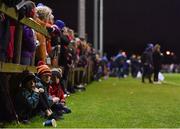 29 January 2020; Young DCU Dóchas Éireann supporters during the Sigerson Cup Final match between DCU Dóchas Éireann and IT Carlow at Dublin City University Sportsgrounds in Glasnevin, Dublin. Photo by Seb Daly/Sportsfile