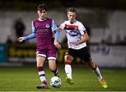 30 January 2020; Brandon Bermingham of Drogheda United in action against Daniel Cleary of Dundalk during the Jim Malone Cup match between Dundalk and Drogheda United at Oriel Park in Dundalk, Co Louth. Photo by Harry Murphy/Sportsfile