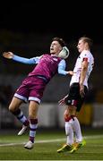 30 January 2020; Brandon Bermingham of Drogheda United in action against Daniel Cleary of Dundalk during the Jim Malone Cup match between Dundalk and Drogheda United at Oriel Park in Dundalk, Co Louth. Photo by Harry Murphy/Sportsfile