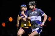 30 January 2020; Calum Lyons of WIT in action against John Donnelly of DCU Dóchas Éireann during the Fitzgibbon Cup Quarter-Final match between DCU Dóchas Éireann and WIT at Dublin City University Sportsgrounds, Glasnevin, Dublin. Photo by Brendan Moran/Sportsfile